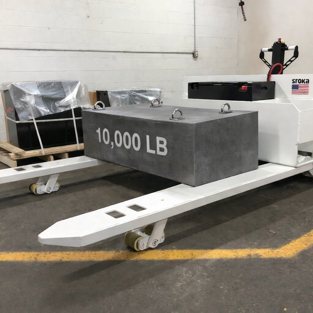 10000 lb capacity Sroka LWP-100 electric walkie pallet truck