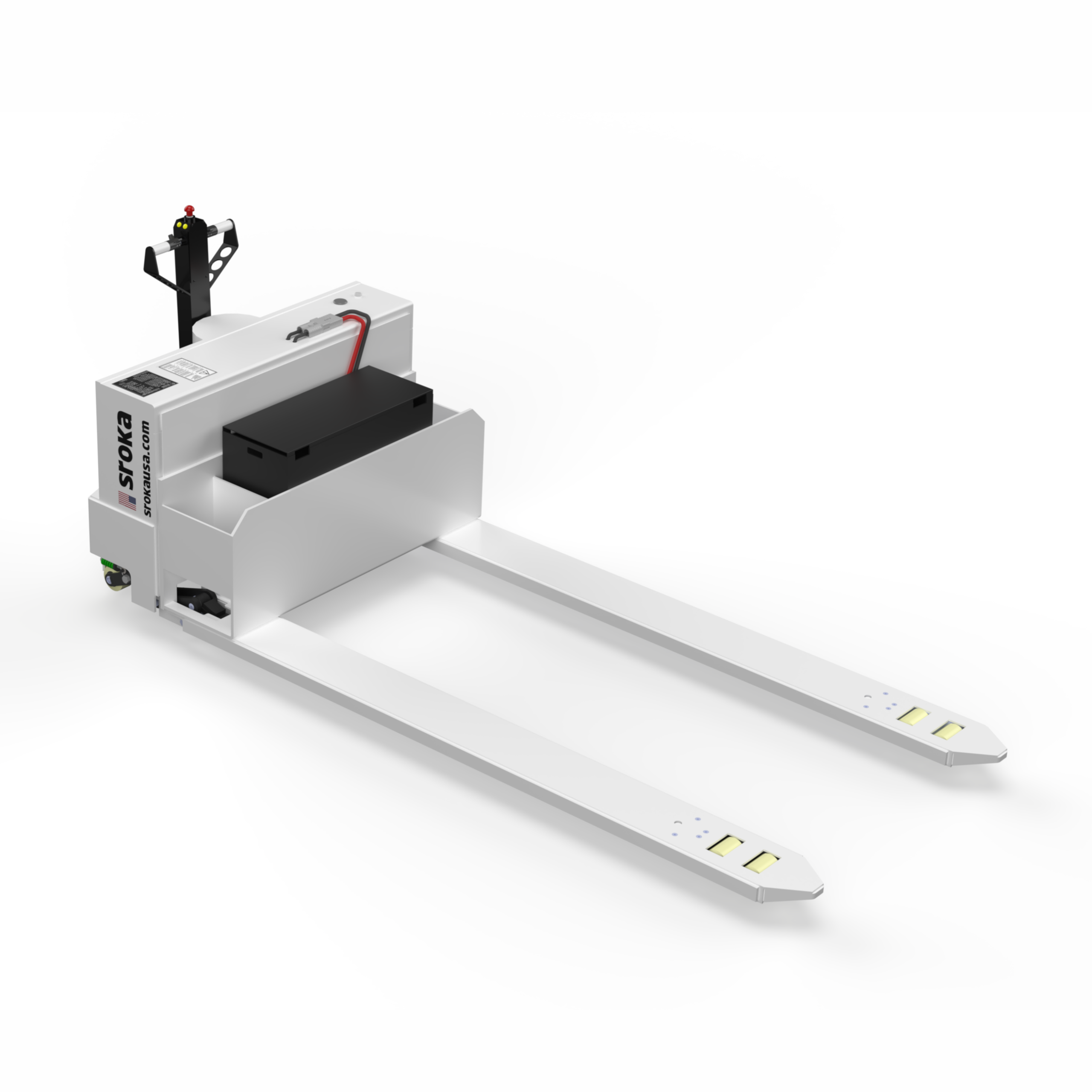 Sroka LWP-HD-100-E 10000 lb 463L walkie electric pallet truck for the US Airforce, DLA, Coast Guard, Cargo Pallets