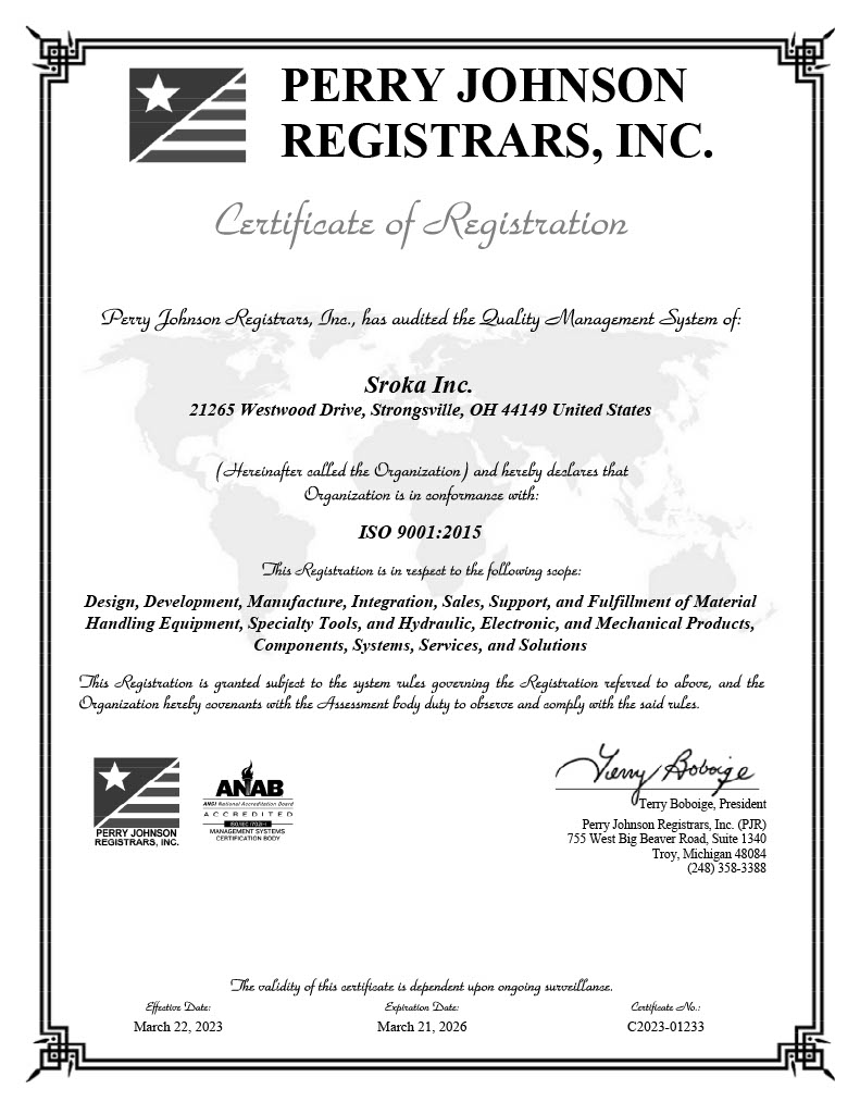 Sroka ISO 9001 Certificate