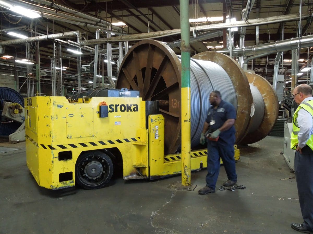 Wireless Remote Control Cable Reel Handlers - 75,000 LBS (34MT) Capacity | Sroka