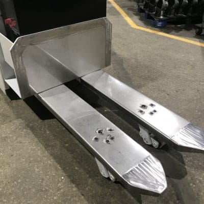 Stainless Steel Forks on Pallet Truck | Sroka