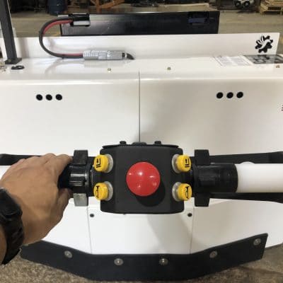 Tiller Handle on Electric Pallet Jack - Sroka