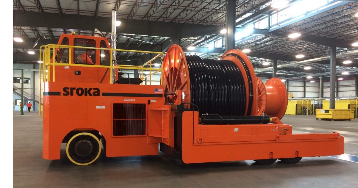 Bobbin Handler 70 MT for Cable Wire Reels Diesel Powered | Sroka